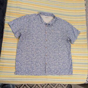 ⭐Men's Columbia PFG blue & white print fishing shirt XXL